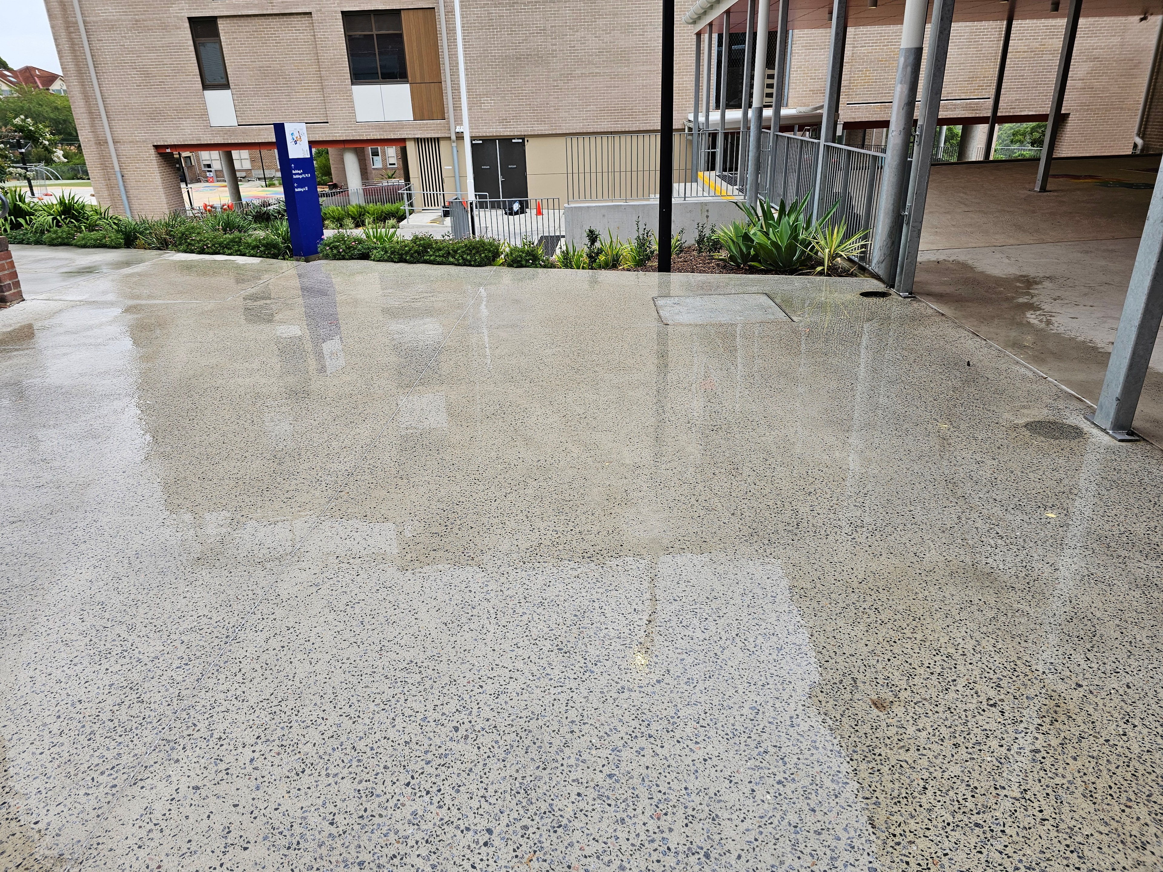 Surface before high pressure cleaning