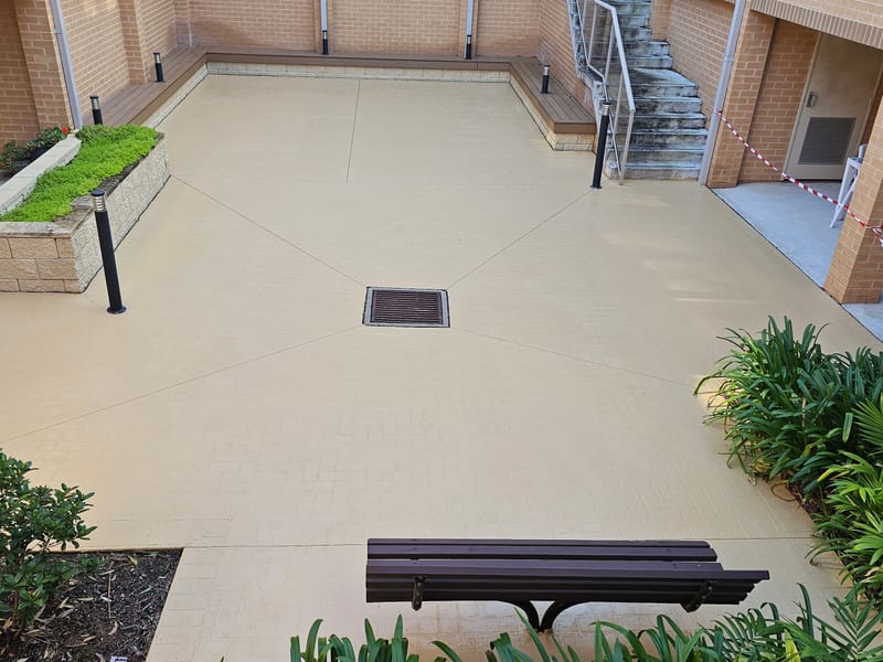 Protective coating applied to industrial surface